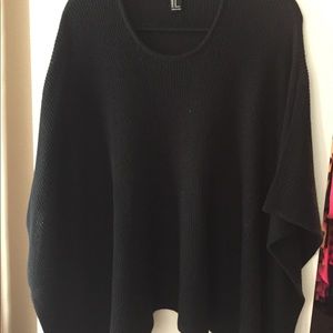 Black sweater cape